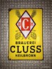 EMAILLESCHILD BIERSCHILD Brauerei Cluss Heilbronn